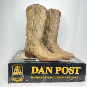 DAN POST Cowboy Boots Size 9 Tan Style 2231